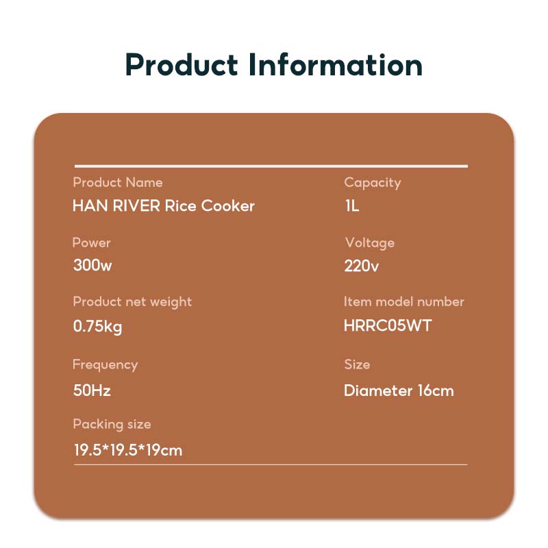 Han River Rice Cookers HRRC05