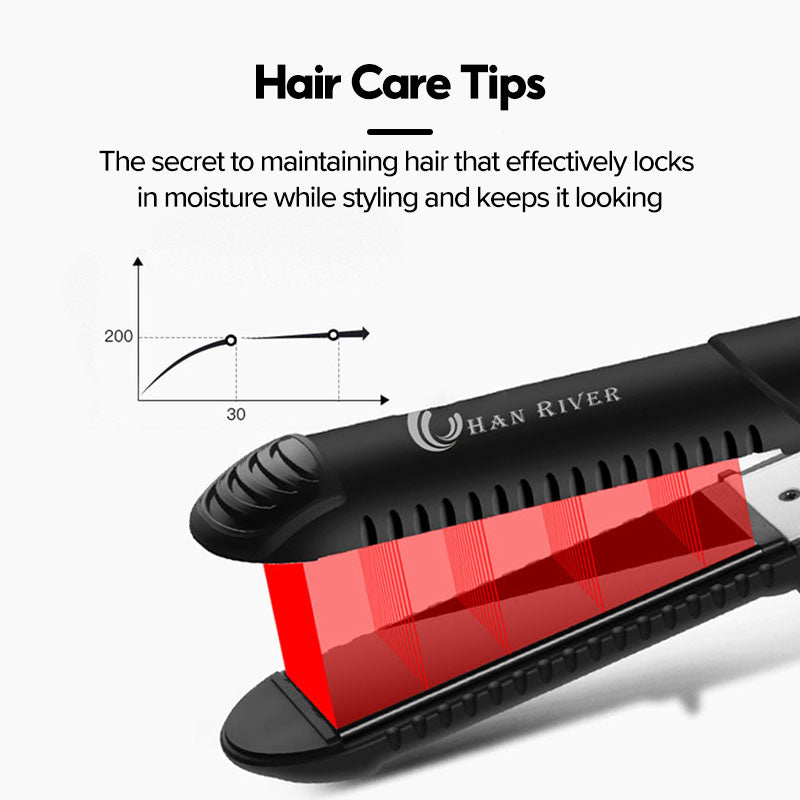 Han River Hair Straightener Curler HRJFB01BK